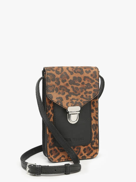 Telefoontas Leopard Leder Paul marius Zwart leopard TELEPLEO ander zicht 2